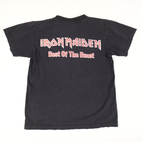 Vintage 90s Iron Maiden Best of the Beast Eddie Middle Finger The Roxx Tee Shirt - Picture 2 of 10